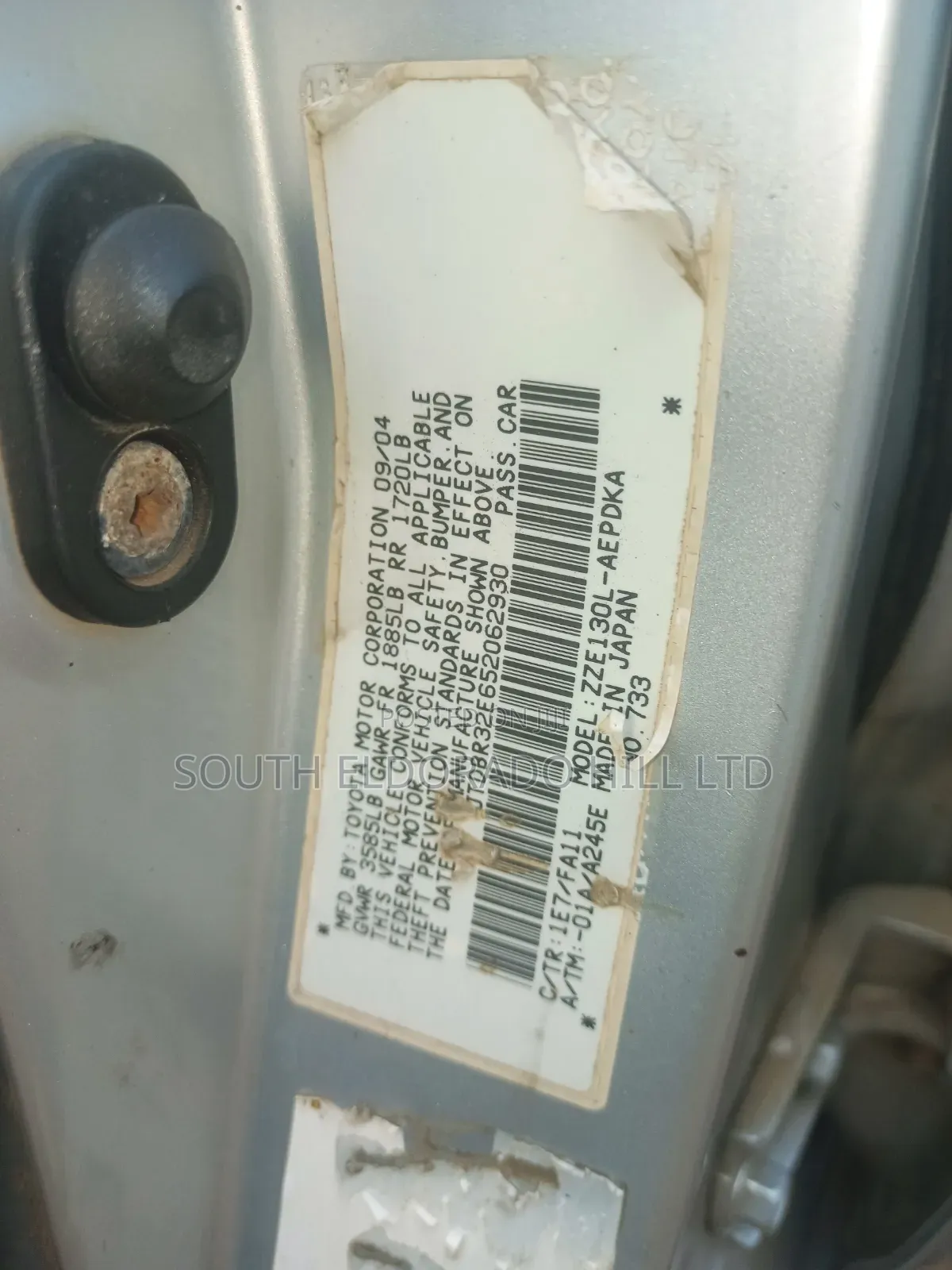 Toyota Corolla 2005 Silver
