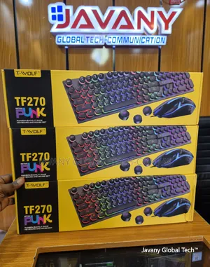 T-Wolf T80 Retro Punk Gaming Keyboard With Mouse