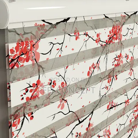 Floral Designs Zebra Day and Night Window Blind