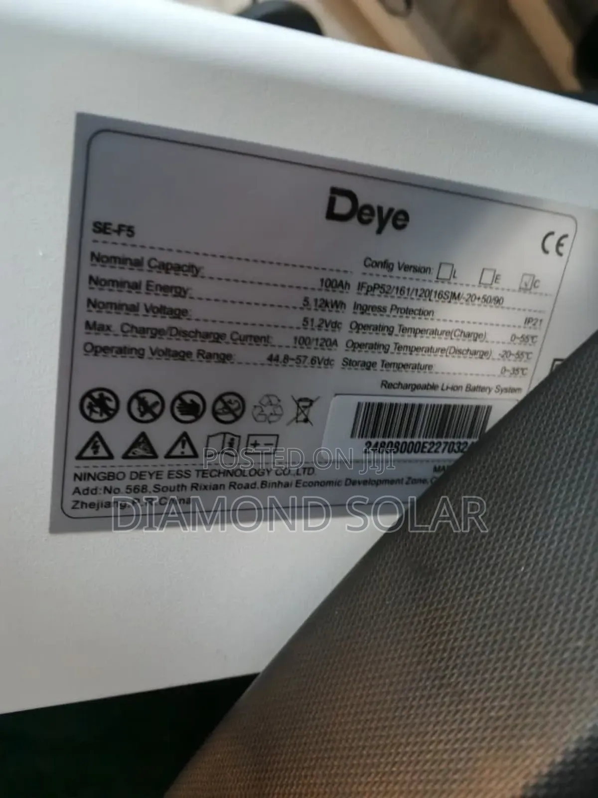 5.12kwh 51.2v Deye Lithium Ion Batteries