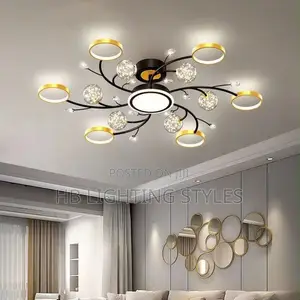 Modern Black Gold Ceiling Chandeliers