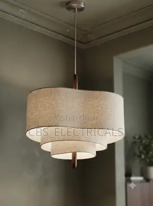 Nordic Wave Tiered Fabric Pendant Light