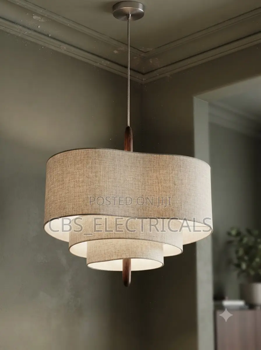 Nordic Wave Tiered Fabric Pendant Light