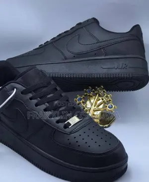 Premium Classic Black Sneakers