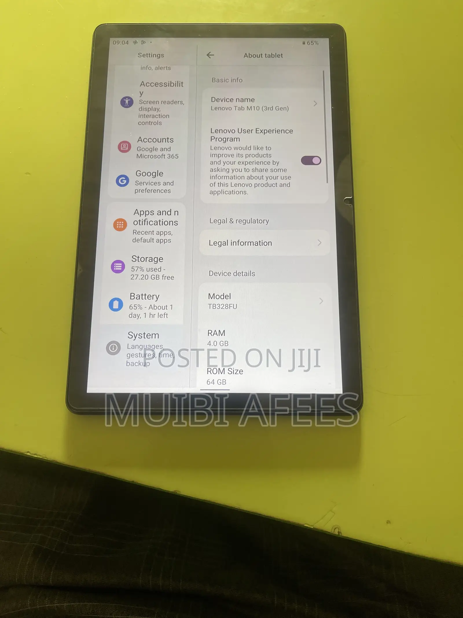Lenovo Tab M10 128 GB Gray