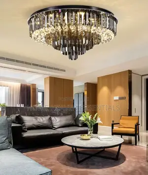 Modern Luxury Smokey Glass Crystal Living Room Chandelier