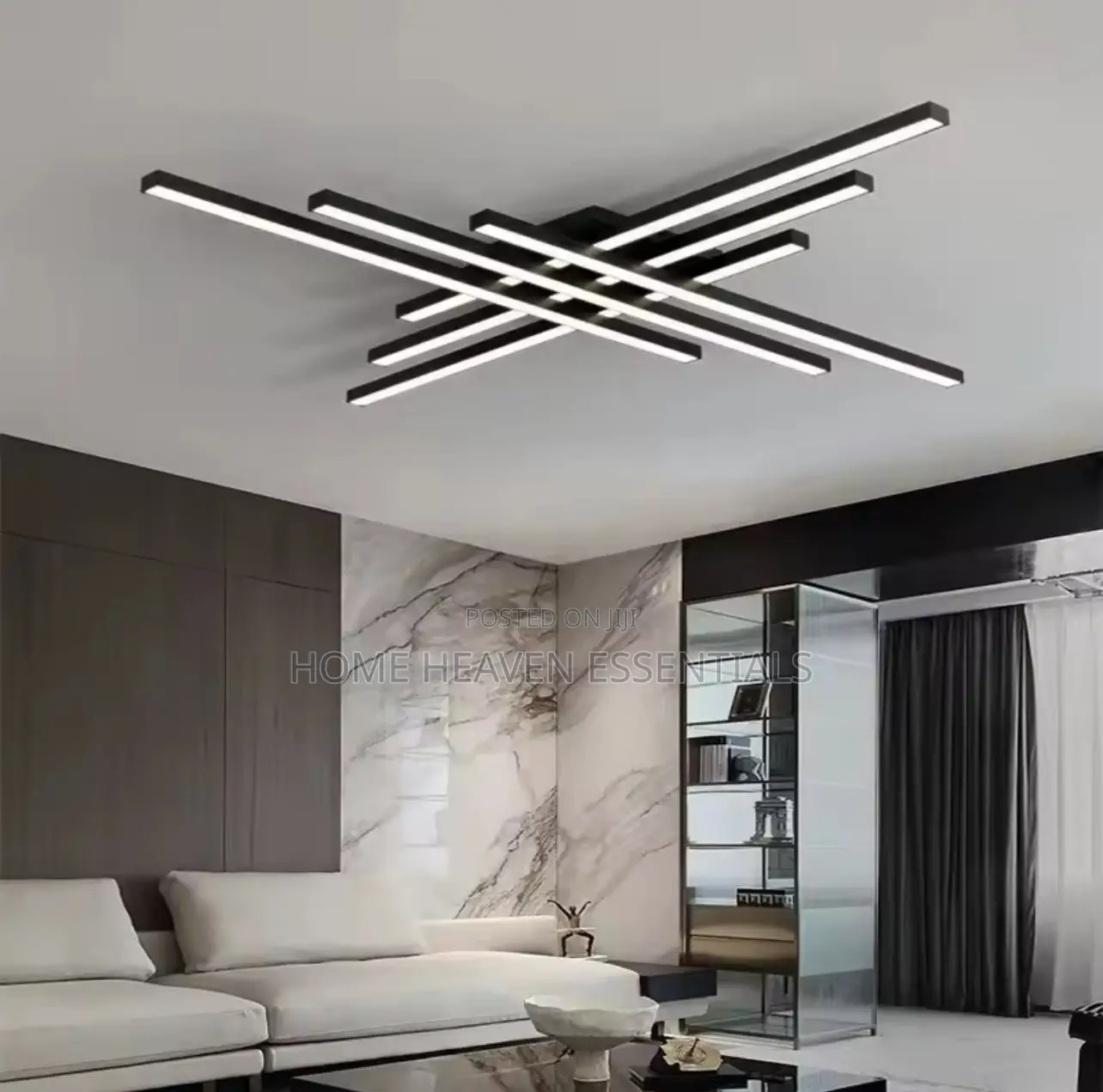 Modern Luxury Ceiling Lamp, Creative Linear Chandelier for Living Room