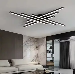 Modern Luxury Ceiling Lamp, Creative Linear Chandelier for Living Room