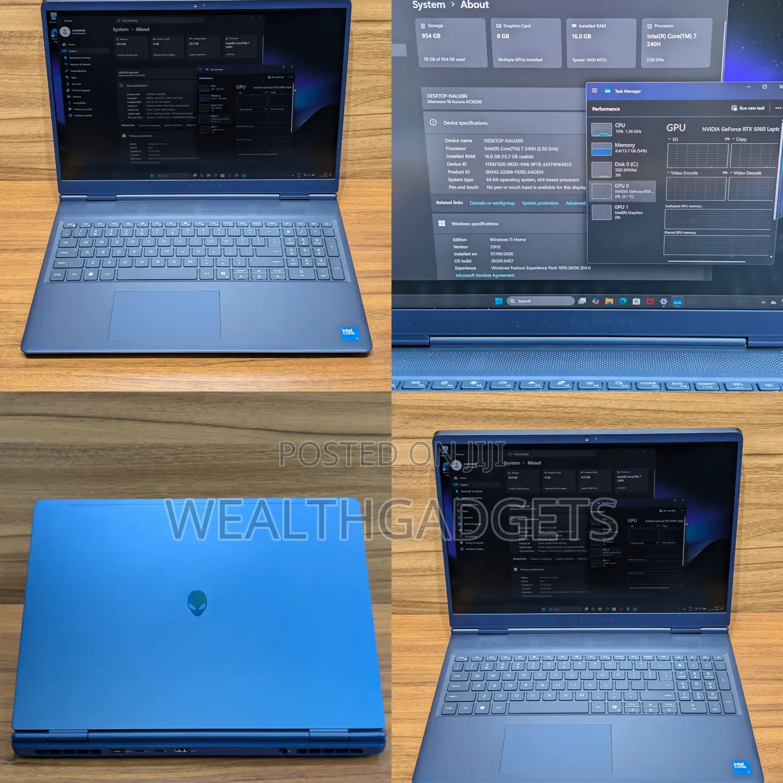 Laptop Alienware 16 Aurora 16GB Intel Core 7 SSD 1T