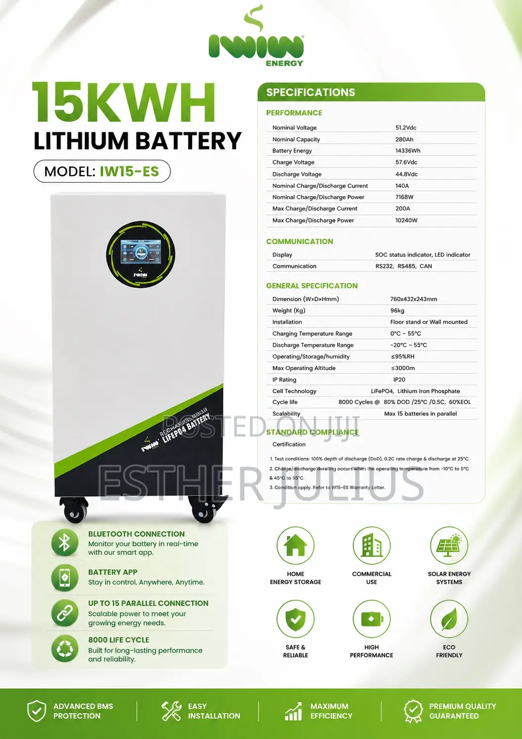 Iwin 15 kWh Lithium Battery