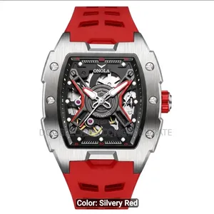 Onola Automatic/Mechanical Silver/Red Men Watch
