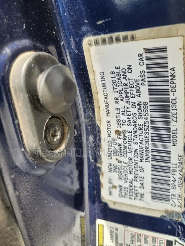 Toyota Corolla Sedan 2005 Blue