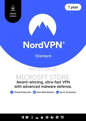 NordVPN Standard - 1 Year - 10users (PC/MAC/Mobile) VPN Cybersec Key