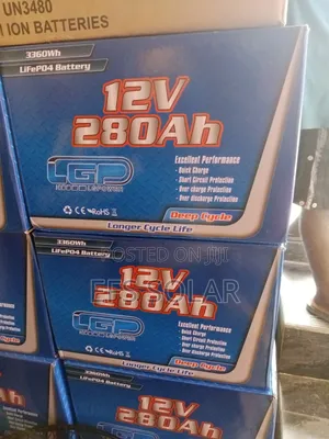 LG Power12V 280Ah LiFePO4LithiumBattery 3360Wh DeepCycle Solar Battery