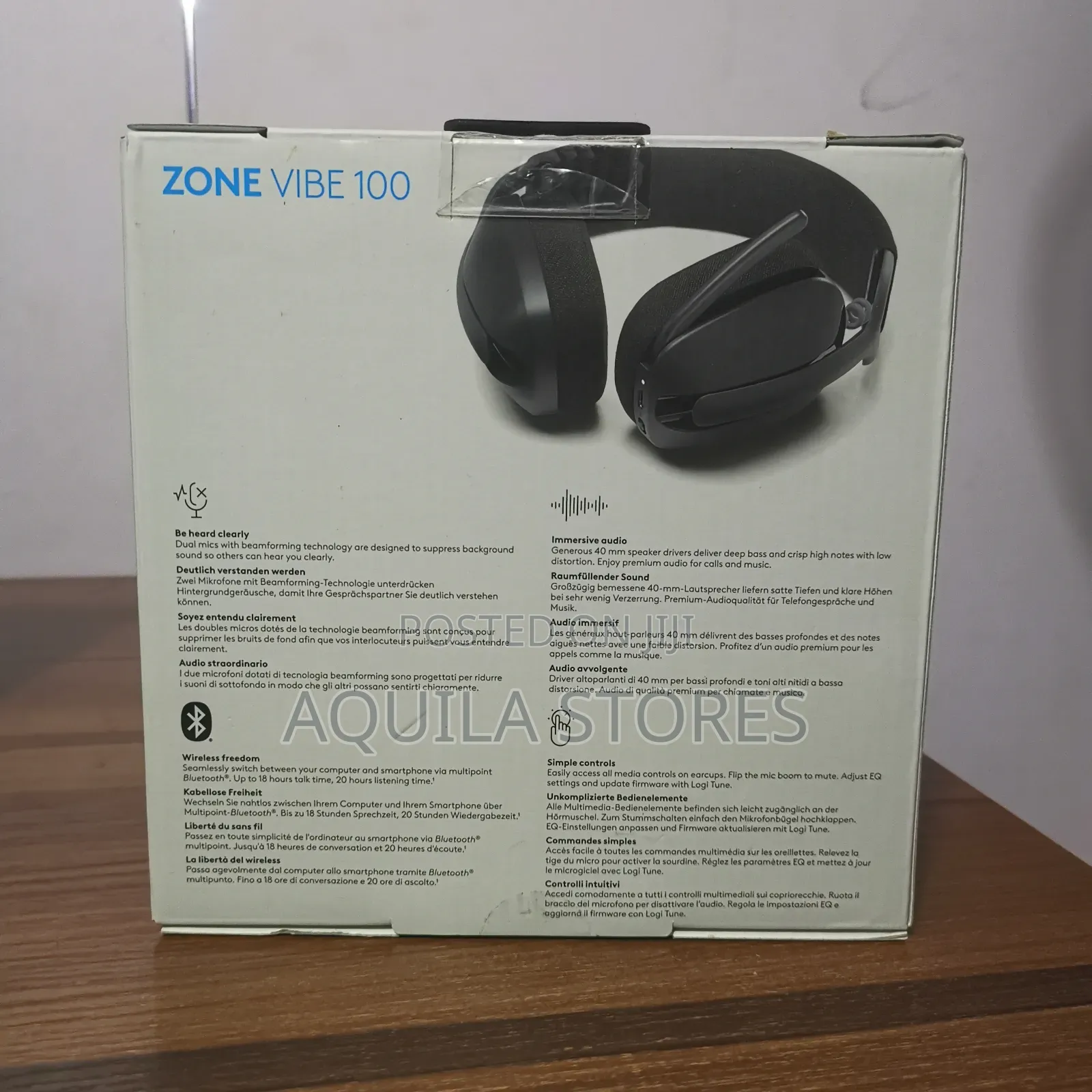 Logitech Zone Vibe 100 Wireless Over-Ear Headphones