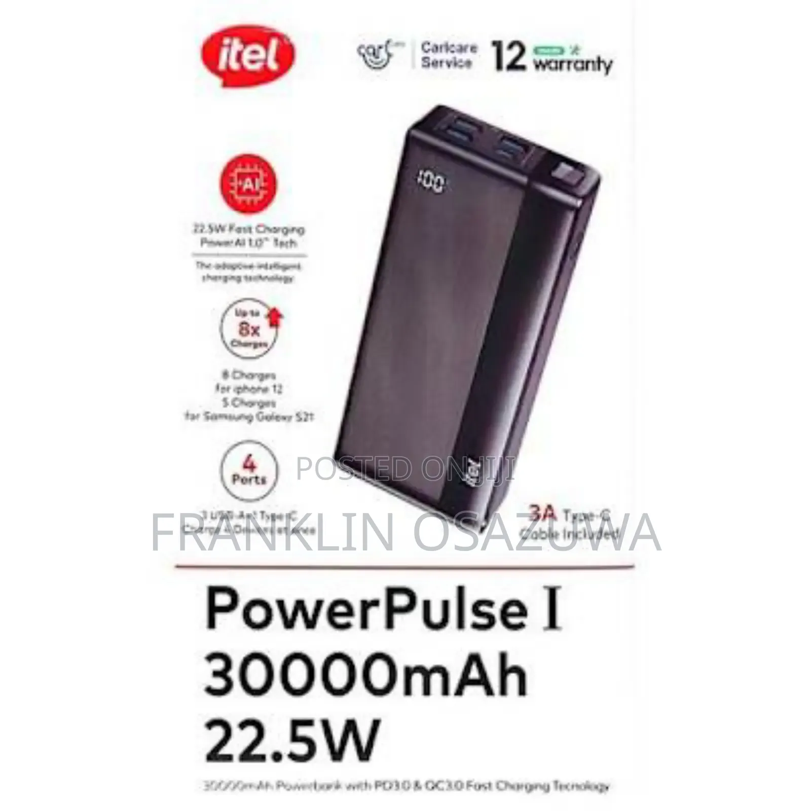 ITEL Power Plus Power Bank