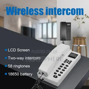 Wireless Intercom With LCD Display for Officess, Hotels, Homes, Etc.