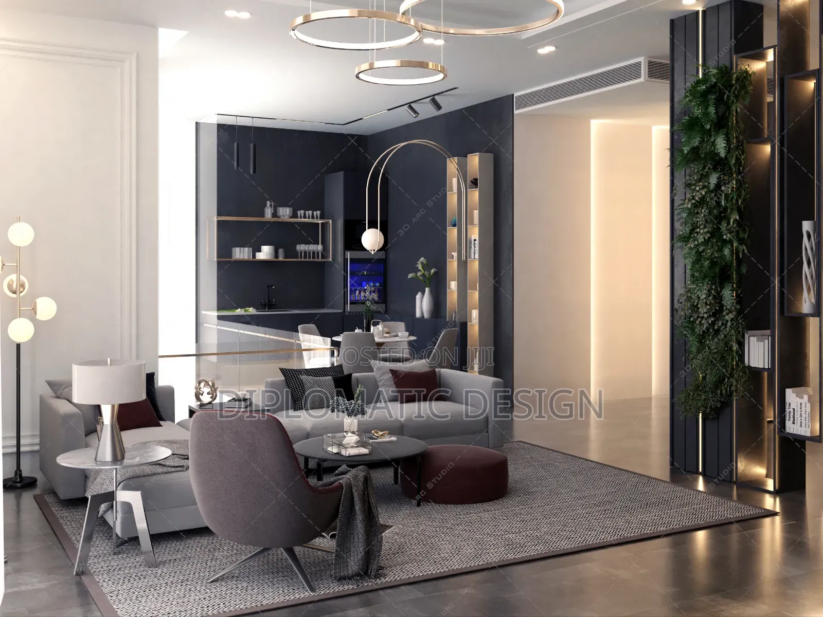 High End Luxury 3d Interior Design Photorealistic Visualization