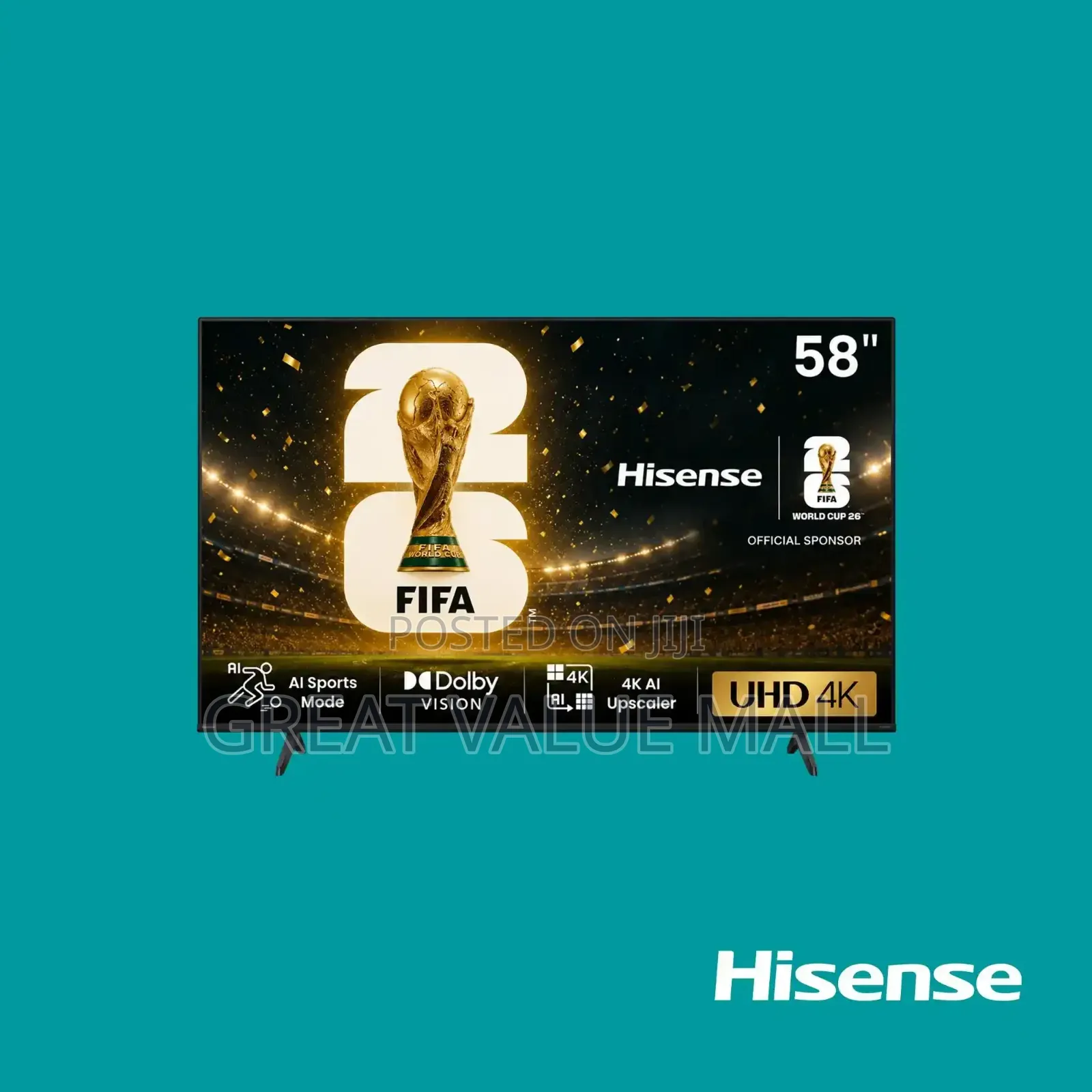 Hisense TV UHD 58 Inch A6N Smart
