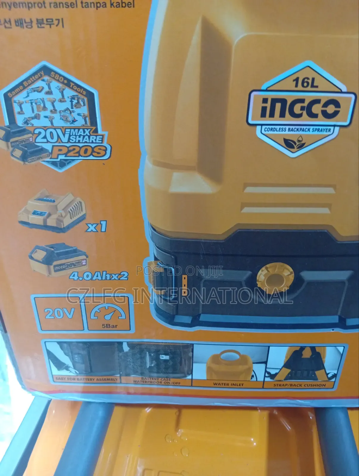 20v Cordless Backpack Sprayer