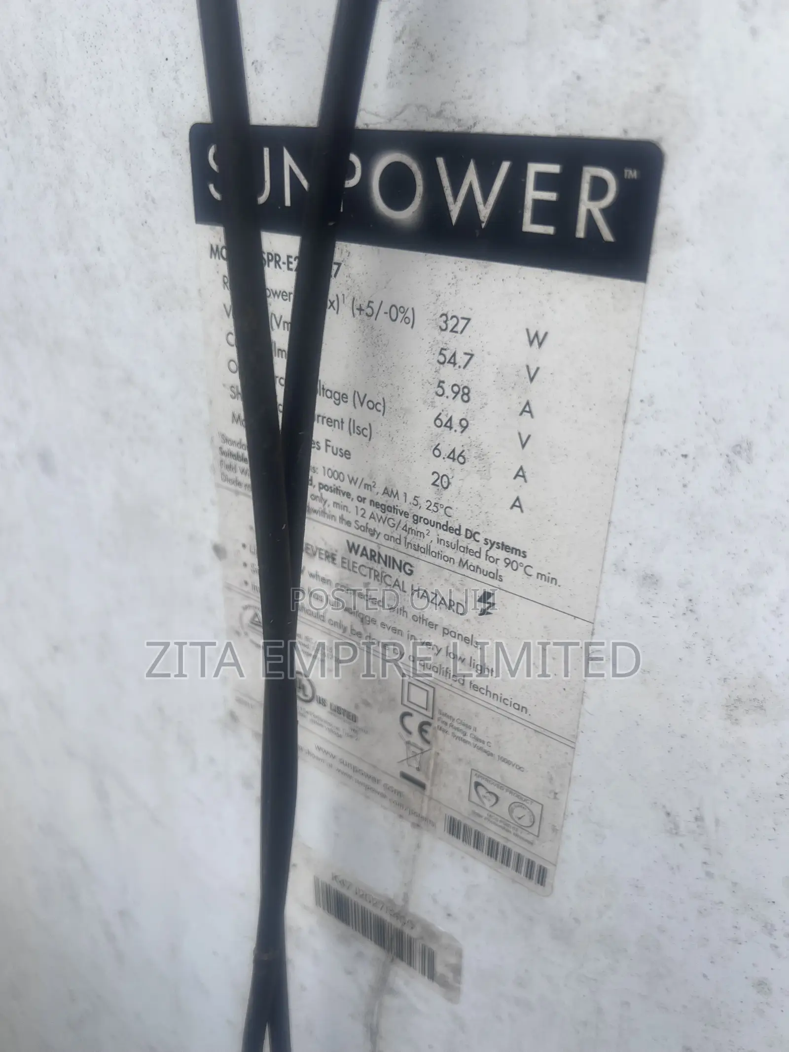 Sunpower 327W