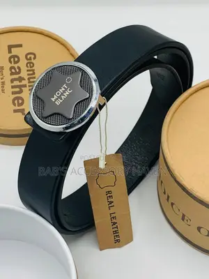 Mont Blanc Pure Quality Leather Waist Belt