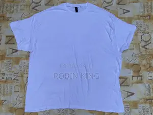 Gildan Heavy Cotton Oversized White Plain Tee Shirt Size 4 X L
