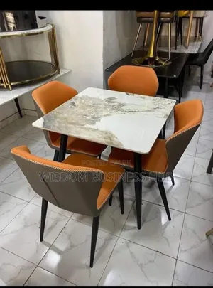 Square Top Marble Dining Set
