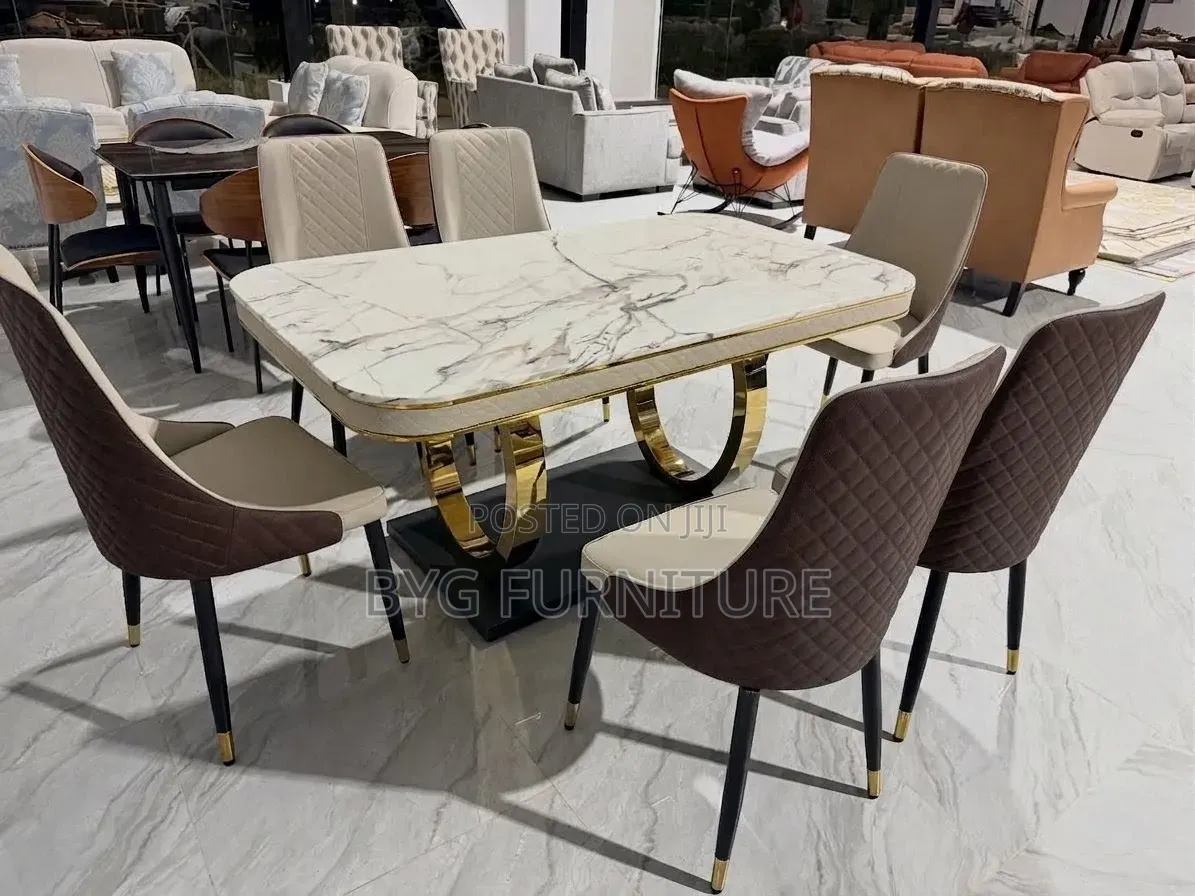 6-Seater Marble Dining Set