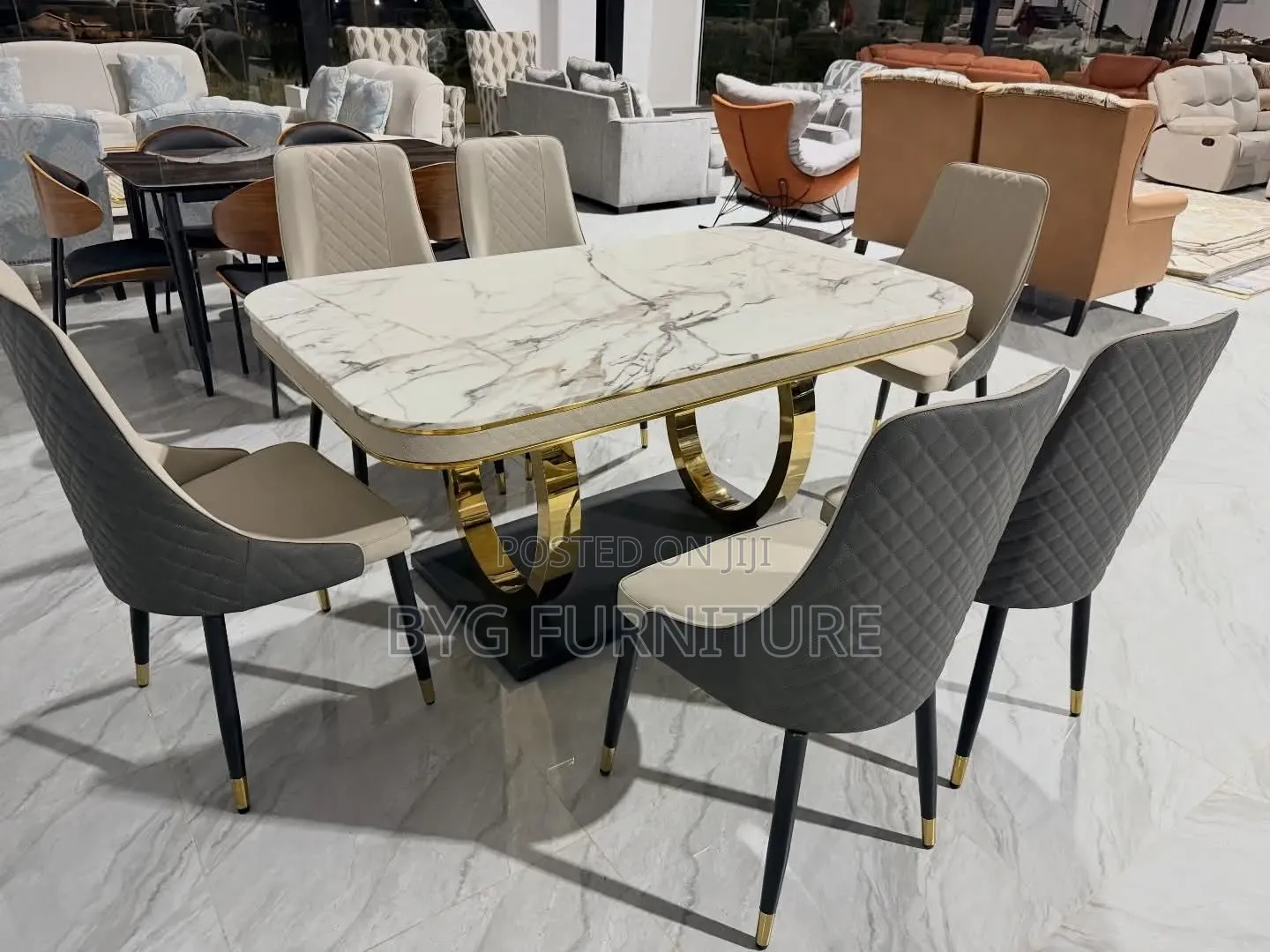 6-Seater Marble Dining Set