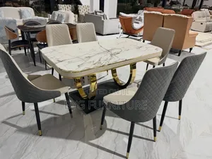 6-Seater Marble Dining Set