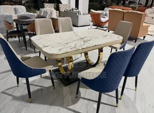 6-Seater Marble Dining Set