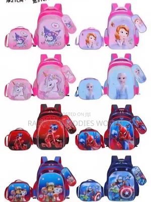 Kids 3-in-1 Cartoon School Bag Set