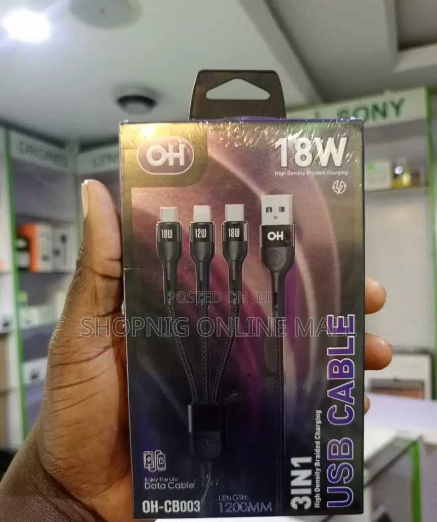 OH-CB003 18w 3in1 USB Cable