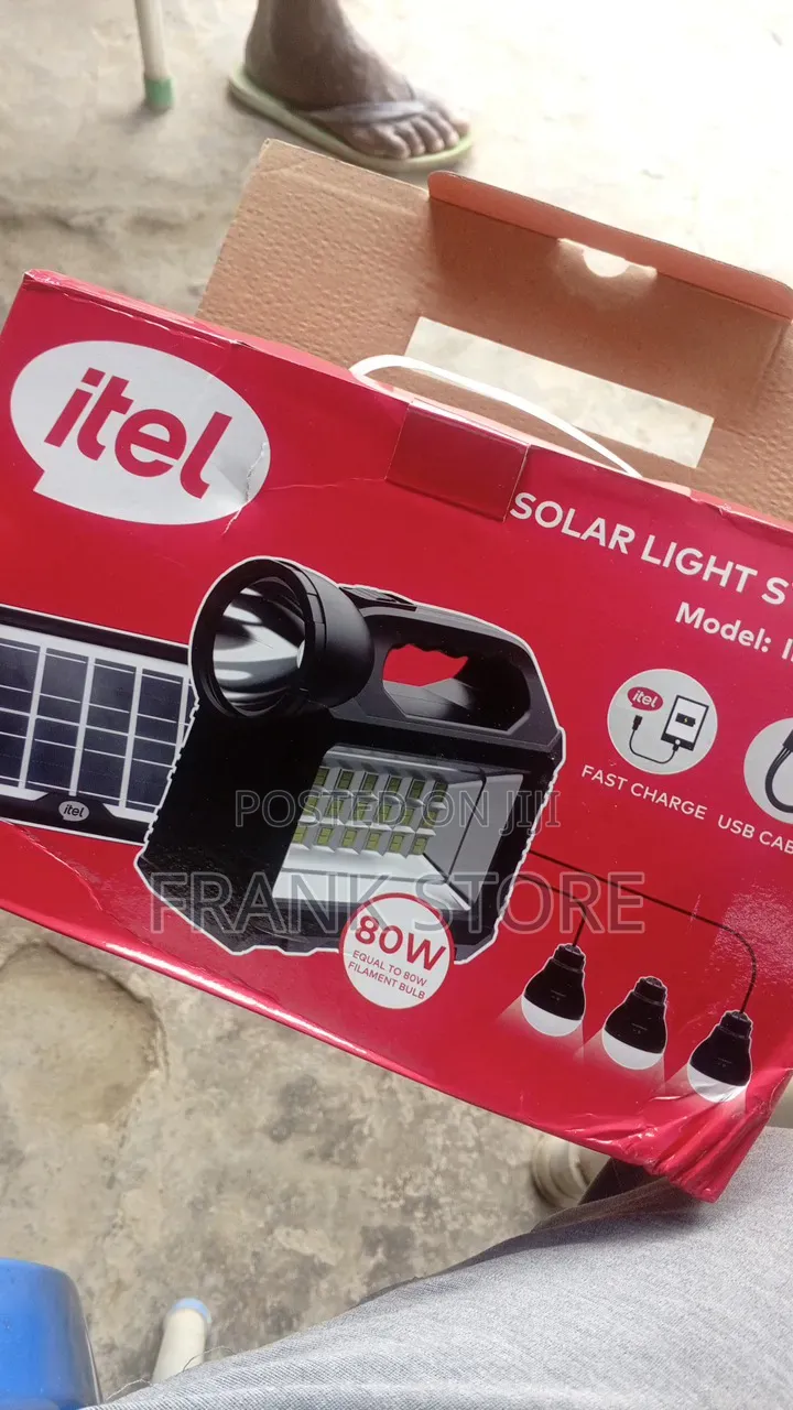 Original Itel Solar Light Kit(80w) - Light Phone Charging Solution