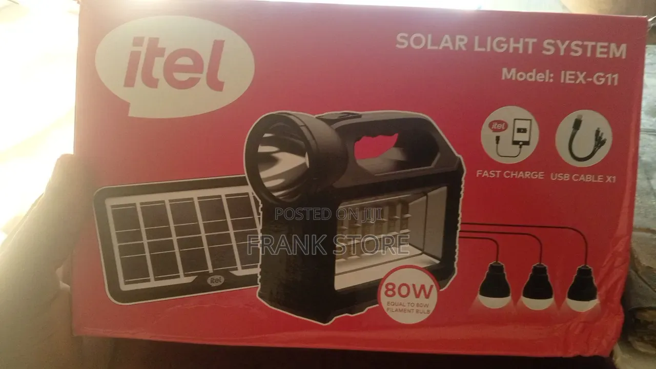 Original Itel Solar Light Kit(80w) - Light Phone Charging Solution