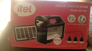 Original Itel Solar Light Kit(80w) - Light Phone Charging Solution