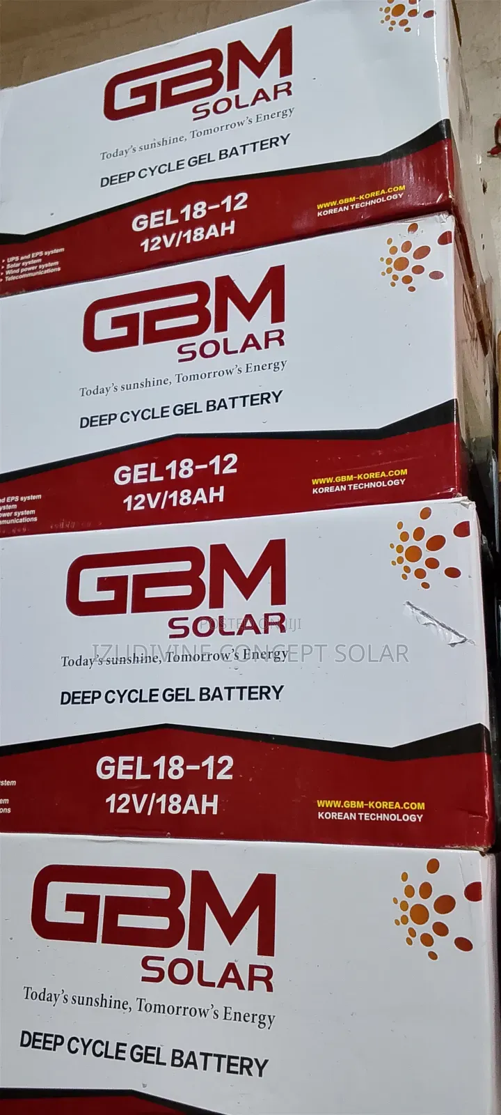 18ah 12v GBM Gel Battery