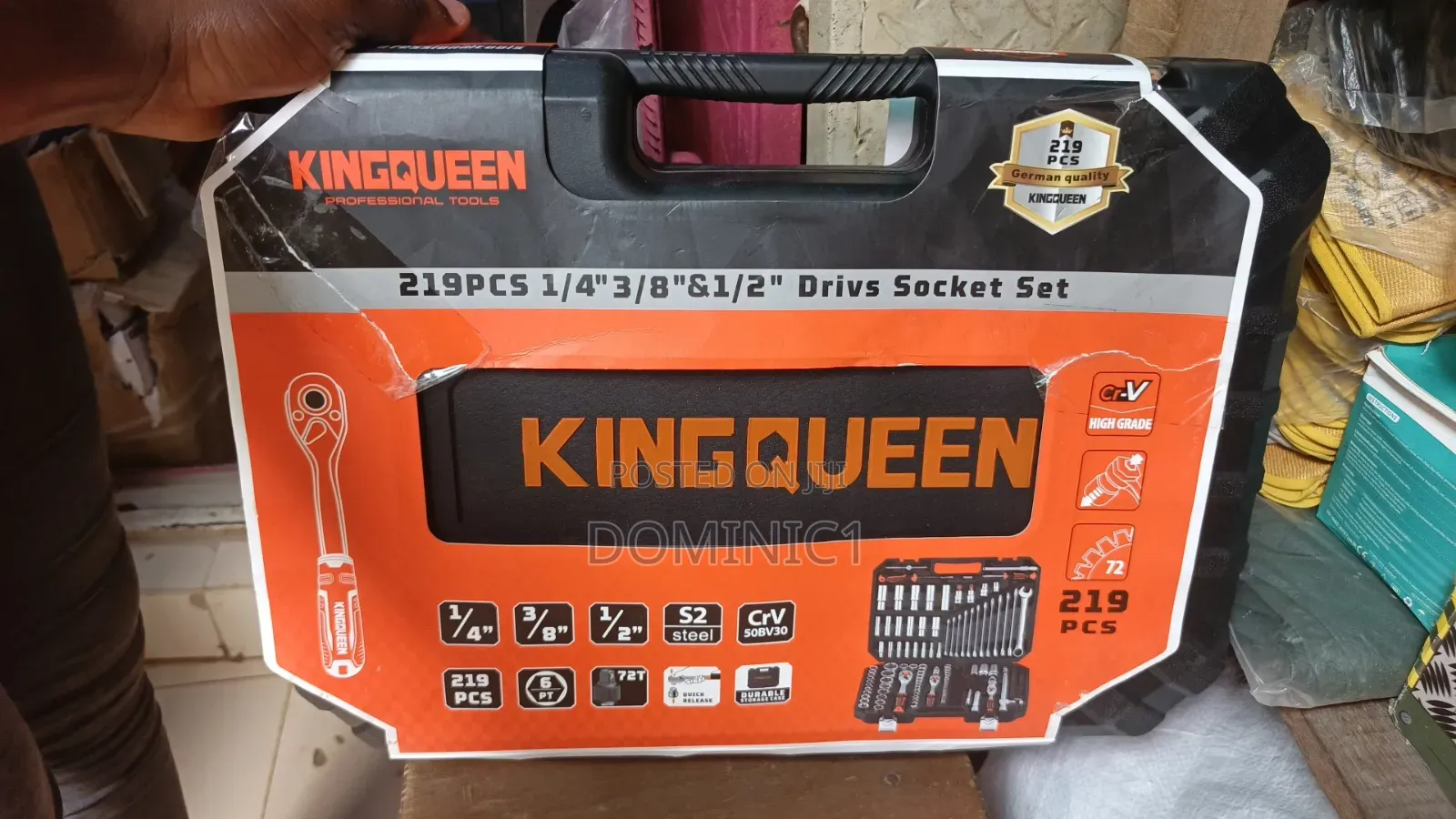 KINGQUEEN 219-Piece Professional Tools Drive Socket Set,