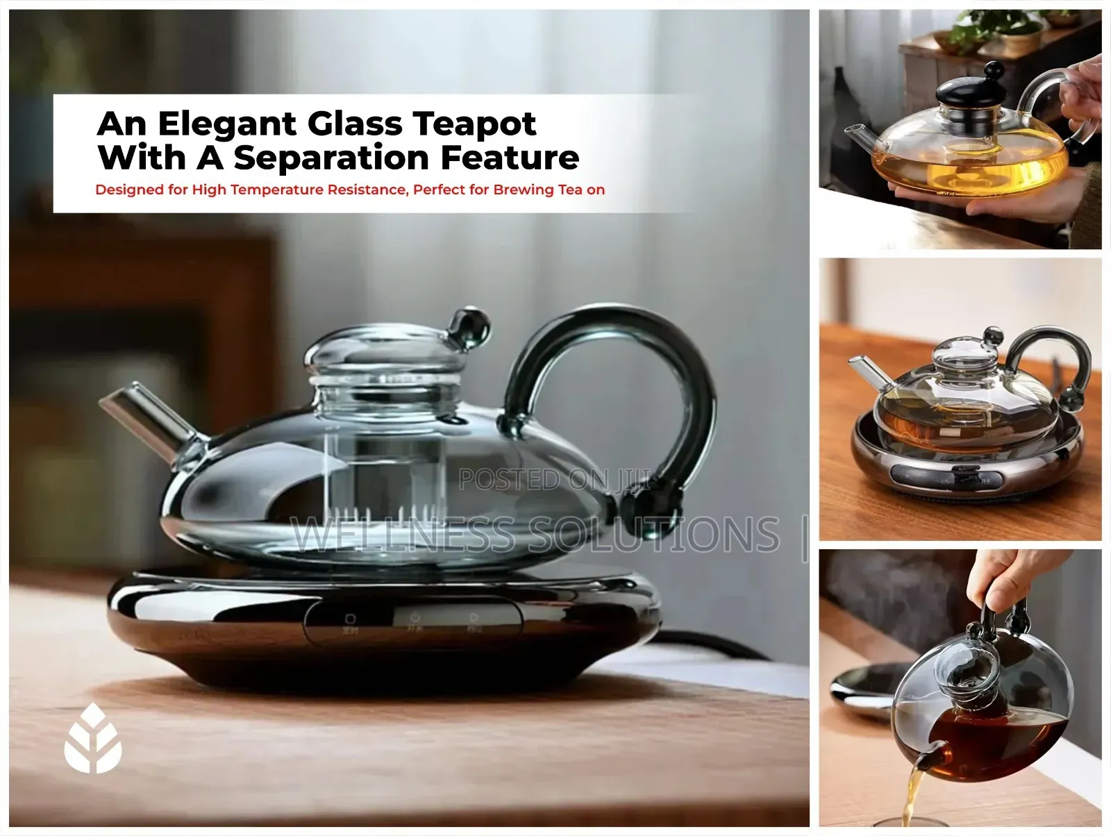 Elegant Glass Teapot