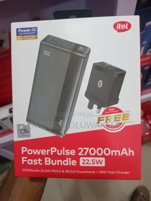 27,000mAh Powerbank Itel B1481 22.5W Powerlite + 18W Charger