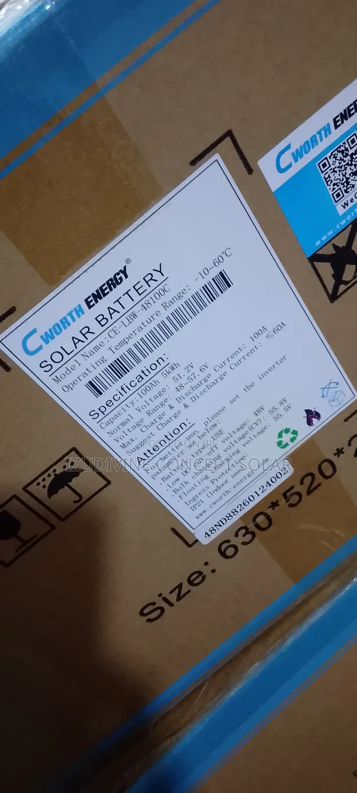 5kwh 51.2v C Worth Lithium Battery