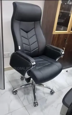 Black Leather Executive Office Chair