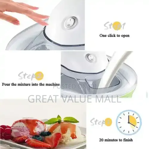 Mini Electric Gelato Ice Cream Maker - 1.2Ltrs