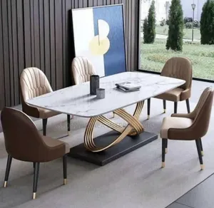 Modern Dining Set Features a Rectangular Table