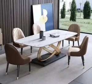 Modern Dining Set Features a Rectangular Table