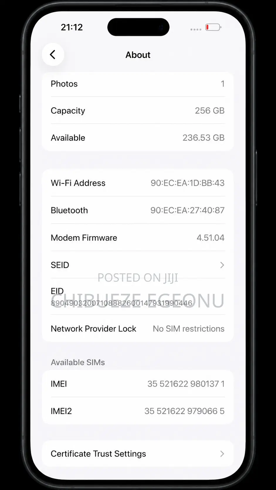 Apple iPhone 14 Pro Max 256 GB Silver