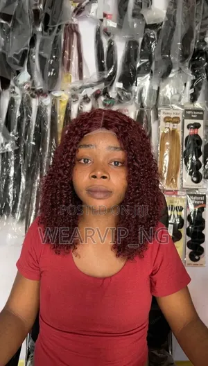 Gorgeous Burgundy Curly Wig – Low Maintenance, Soft Voluminous