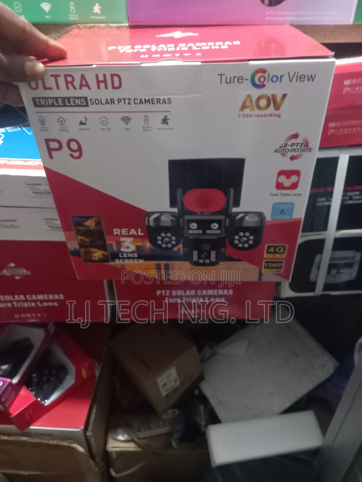 V380 3 - Lens Auto Rotate PTZ Solar Camera