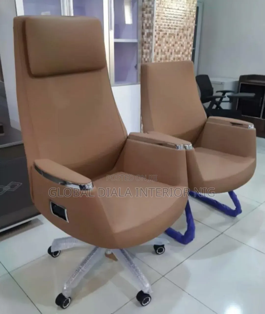 Brown Leather Executive Office Chair